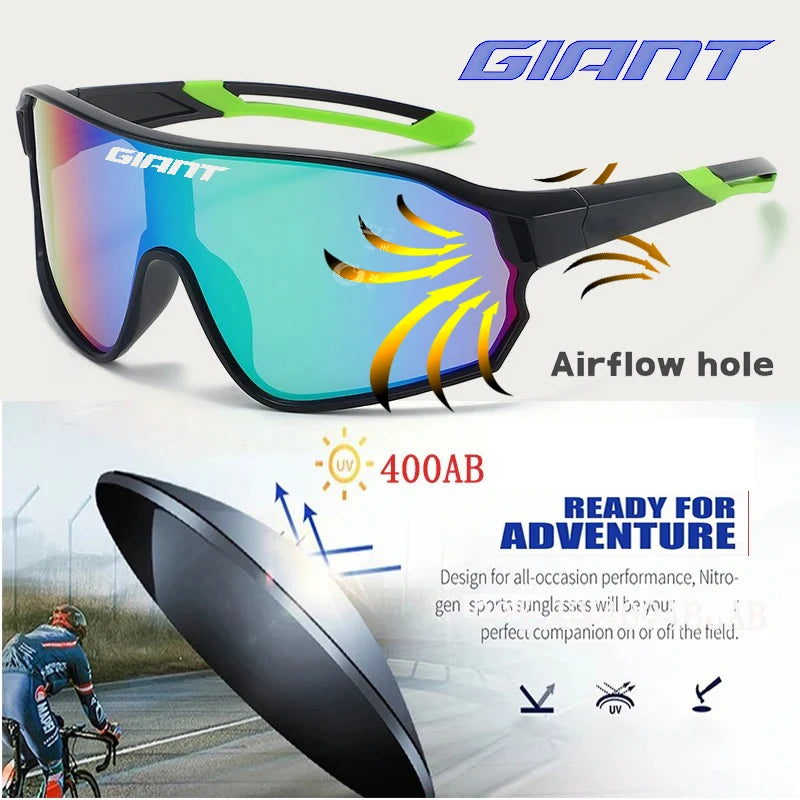 GIANT Top Seller Cycling Glasses UV400 Anti Fog REVO Lenses HD Clarity CE/ANSI Certified Cateye Design MTB/Road Bike
