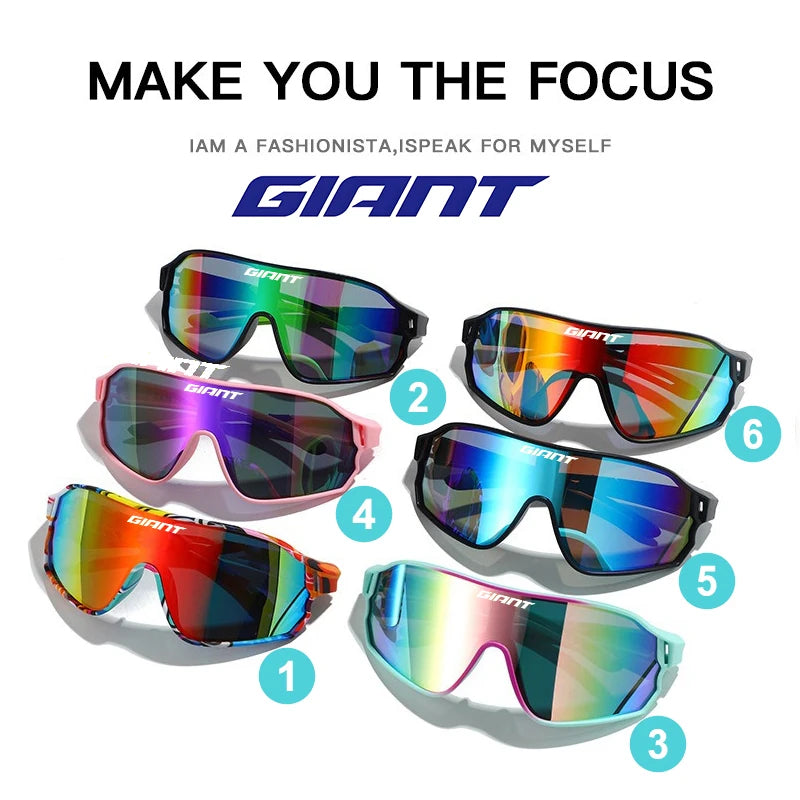 GIANT Top Seller Cycling Glasses UV400 Anti Fog REVO Lenses HD Clarity CE/ANSI Certified Cateye Design MTB/Road Bike