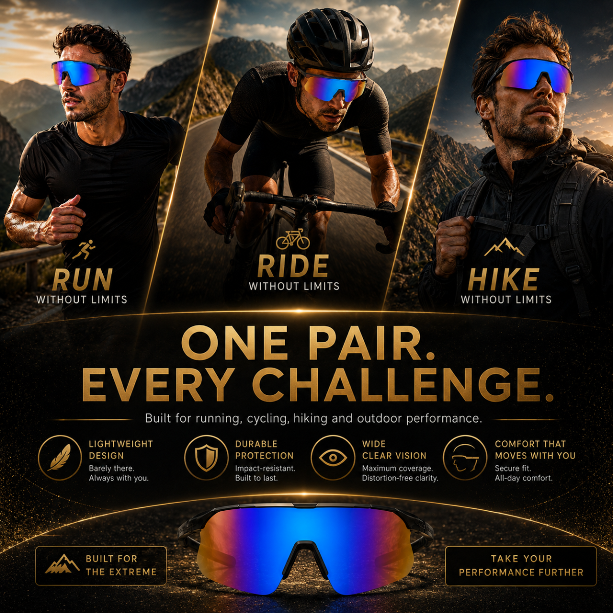 GIANT RA-05B Sports Sunglasses — Protection, Lightweight Comfort, and Style for Every Adventure